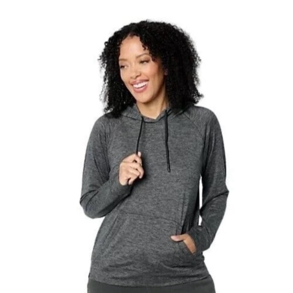 NWT Barefoot Dreams Malibu Collection Butterchic Hoodie, Black, XL, Lux Feel - Picture 8 of 9